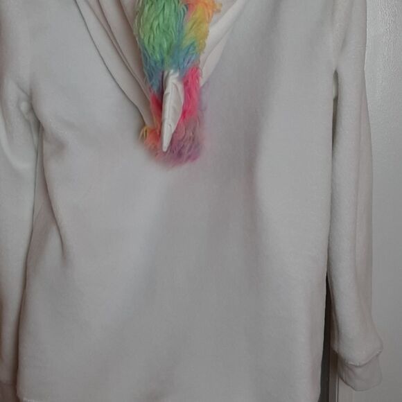Sos white FLEECE POCKET UNICORN HOODIE L - Picture 6 of 8